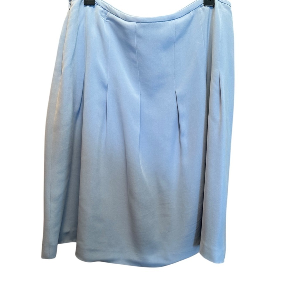 Jones New York Blue Knee-Length Pleated Skirt